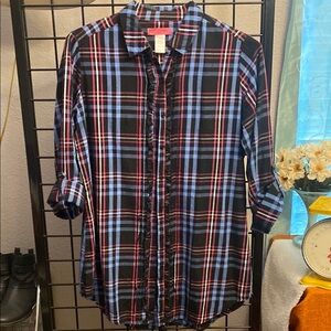 Betsey Johnson Black and Blue Pajama gown